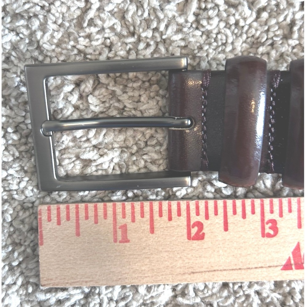 Boconi Men's Brown Leather Made Nashville Brown Genuine Leather Belt Size 36 - Picture 7 of 8